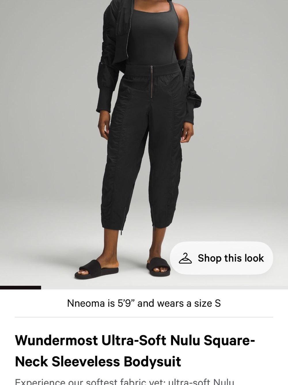 LULULEMON  WUNDERMOST ULTRA SOFT NULU HIGH~NECK SLEEVELESS BODYSUIT black